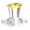 גביע קידוש מהודר ומוכסף+תחתית דגם ‘הלל’