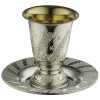 גביע קידוש מהודר ציפוי כסף טהור דגם יהלום